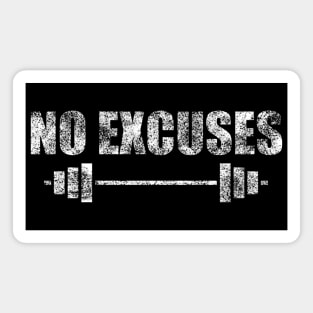 No Excuses - Gym Motivation Fitness Magnet